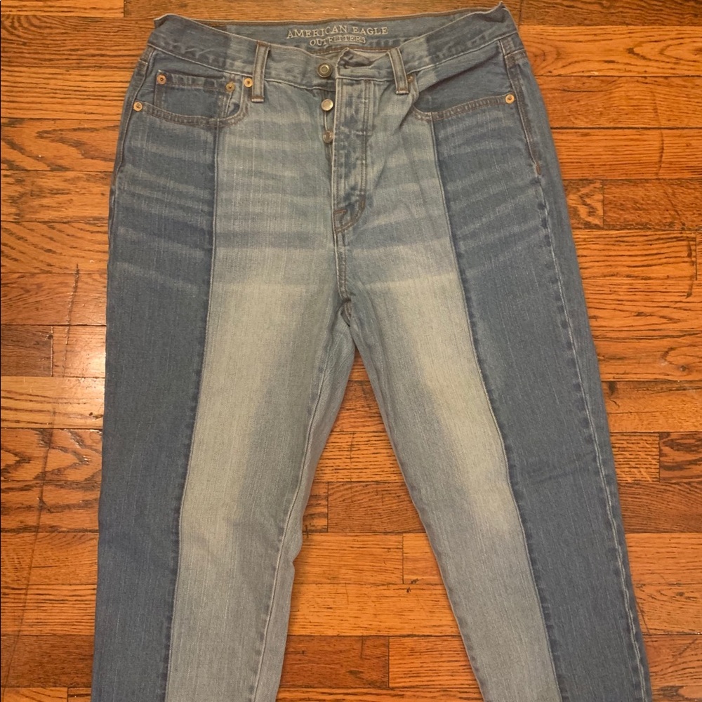 Vintage High Rise two-tone jeans
